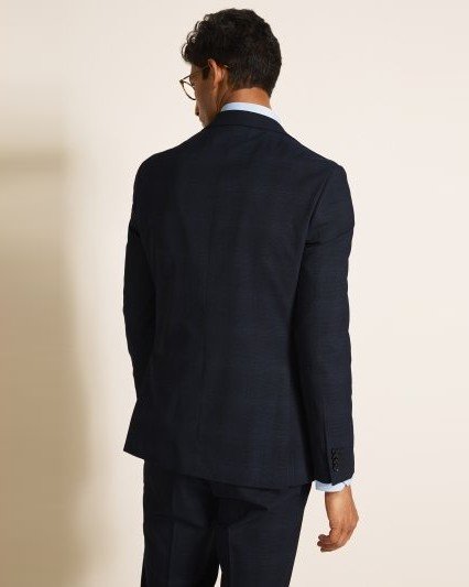 Slim Fit Navy Check Suit