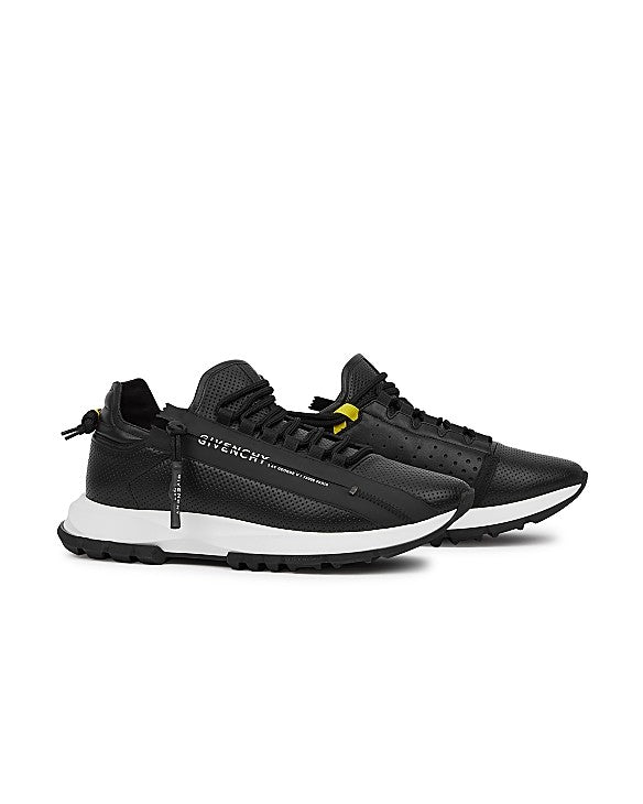 Spectre Black Perforated Leather Sneakers