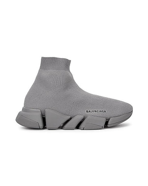 Speed 2.0 Grey Stretch-knit Sneakers