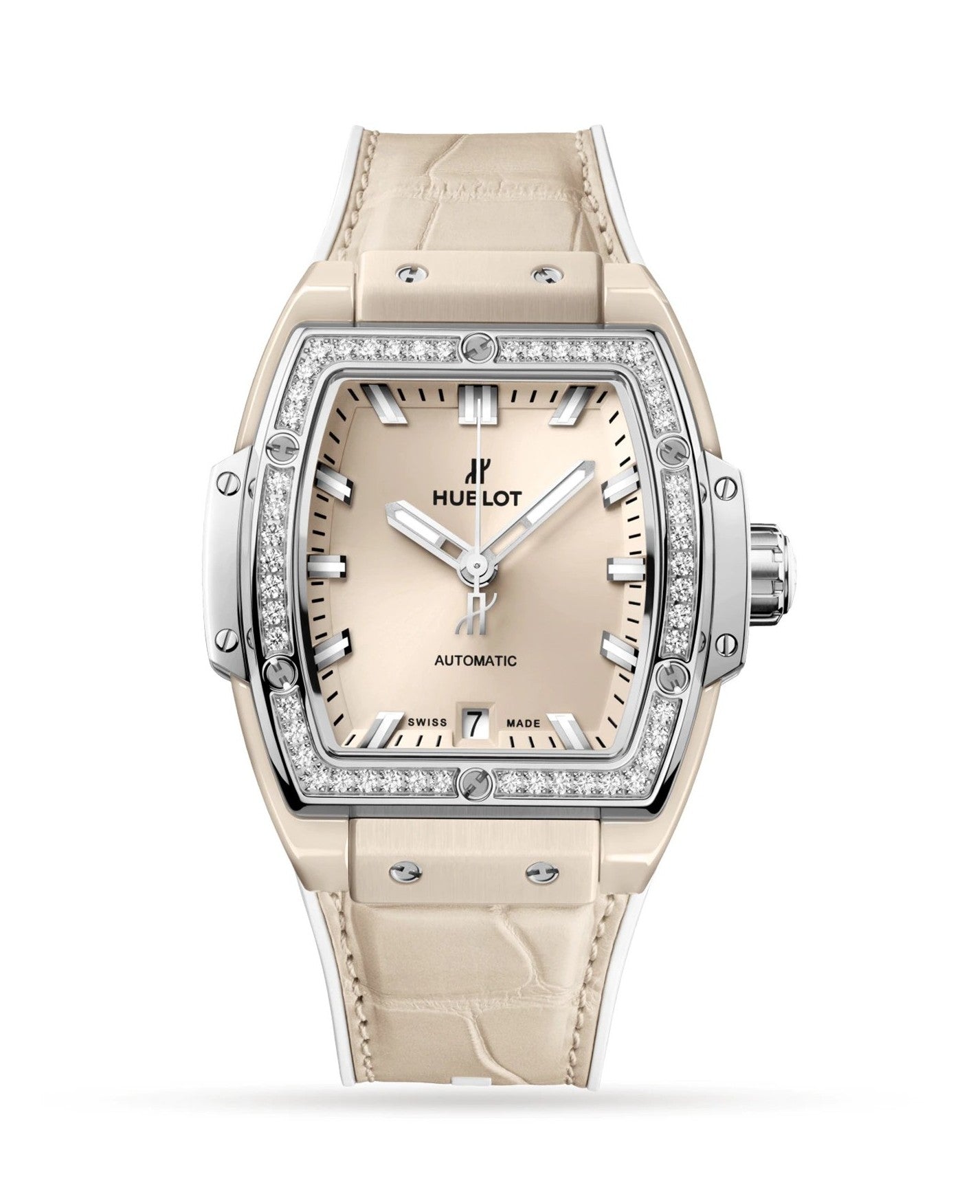 Spirit Of Big Bang Beige Ceramic Titanium Diamonds 39mm