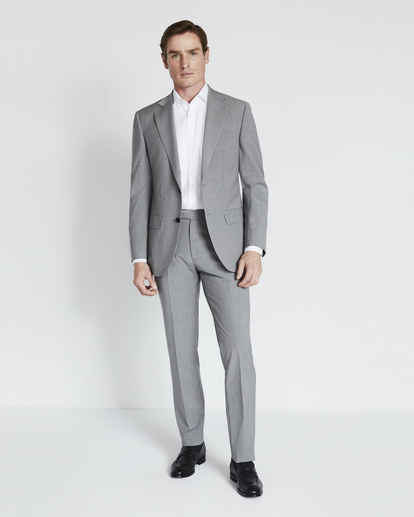 Tailored Fit Light Grey Performance Suit