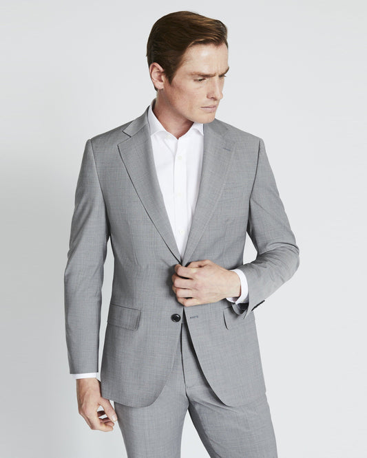 Tailored Fit Light Grey Performance Suit