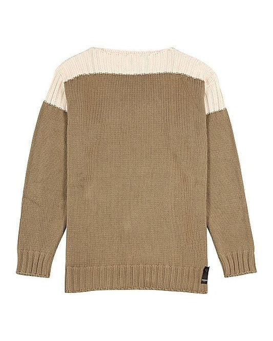 Two-Tone Cotton-Blend Jumper