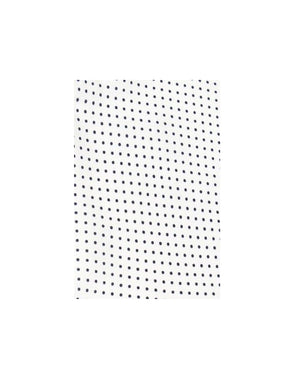 White & Navy Pin Dot Pocket Square