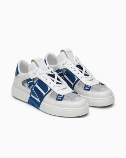 White/Blue VL7N Sneakers