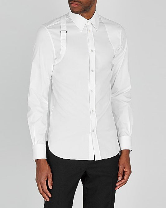 White Harness Cotton Shirt