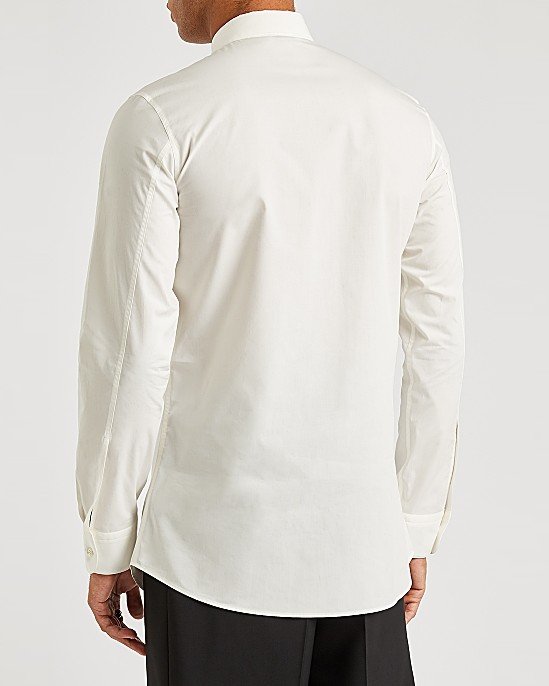 White Printed Cotton Shirt