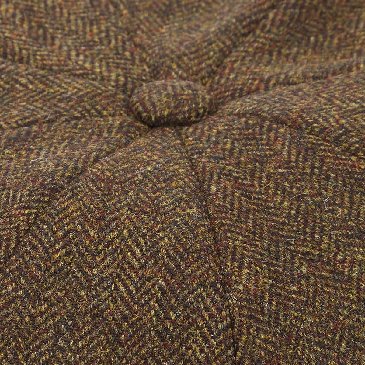 8 Piece Baker Boy Green Herringbone Tweed Flat Cap