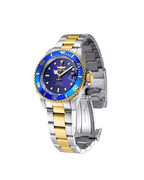 Pro Diver Unisex Wrist Watch Stainless Steel Automatic Blue Dial