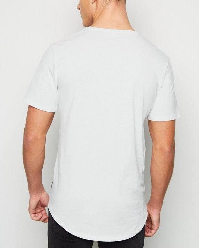 Only & Sons White Long Logo T-Shirt