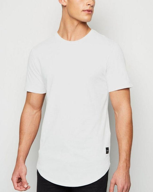 Only & Sons White Long Logo T-Shirt