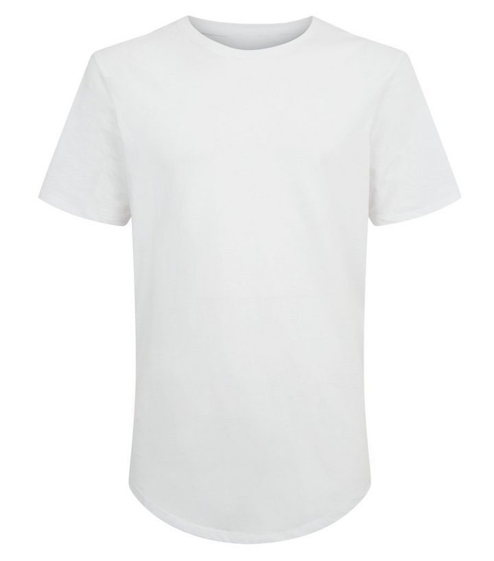 Only & Sons White Long Logo T-Shirt