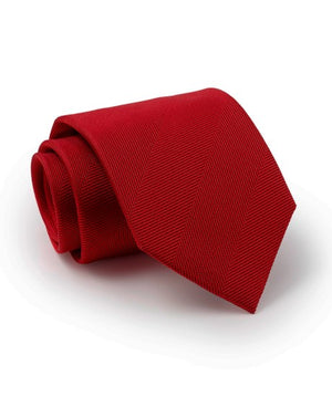 Red Wide Herringbone Silk Tie
